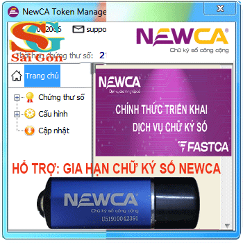 Chỉ cách: Gia hạn token Newca-ca